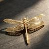 1 Stück Antikstil Miniatur Libellenfigur Spielzeug Simulation Insekt Libellen-Ornament Legierung Handgefertigt Libelle Tee-Haustier Dekoration