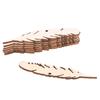 50pcs Unfinished Wood Wooden Craft Tags Feather Wood Feather Cutouts  Wall Decoration