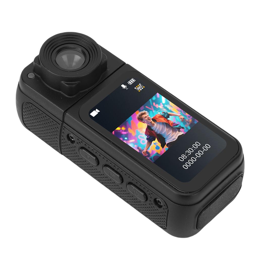 1080P Thumb Action Camera Magnetic Recording POV Wearable Portable Camcorder for Cycling Travel Pet Vlog 180 Degree Rotatable