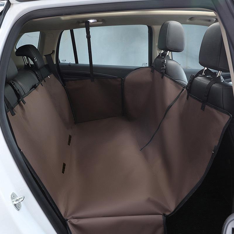 Dog Double-Layer Dirt-Resistant Car Seat Pad for Pets - Back Seat Cushion with Open Hole Design