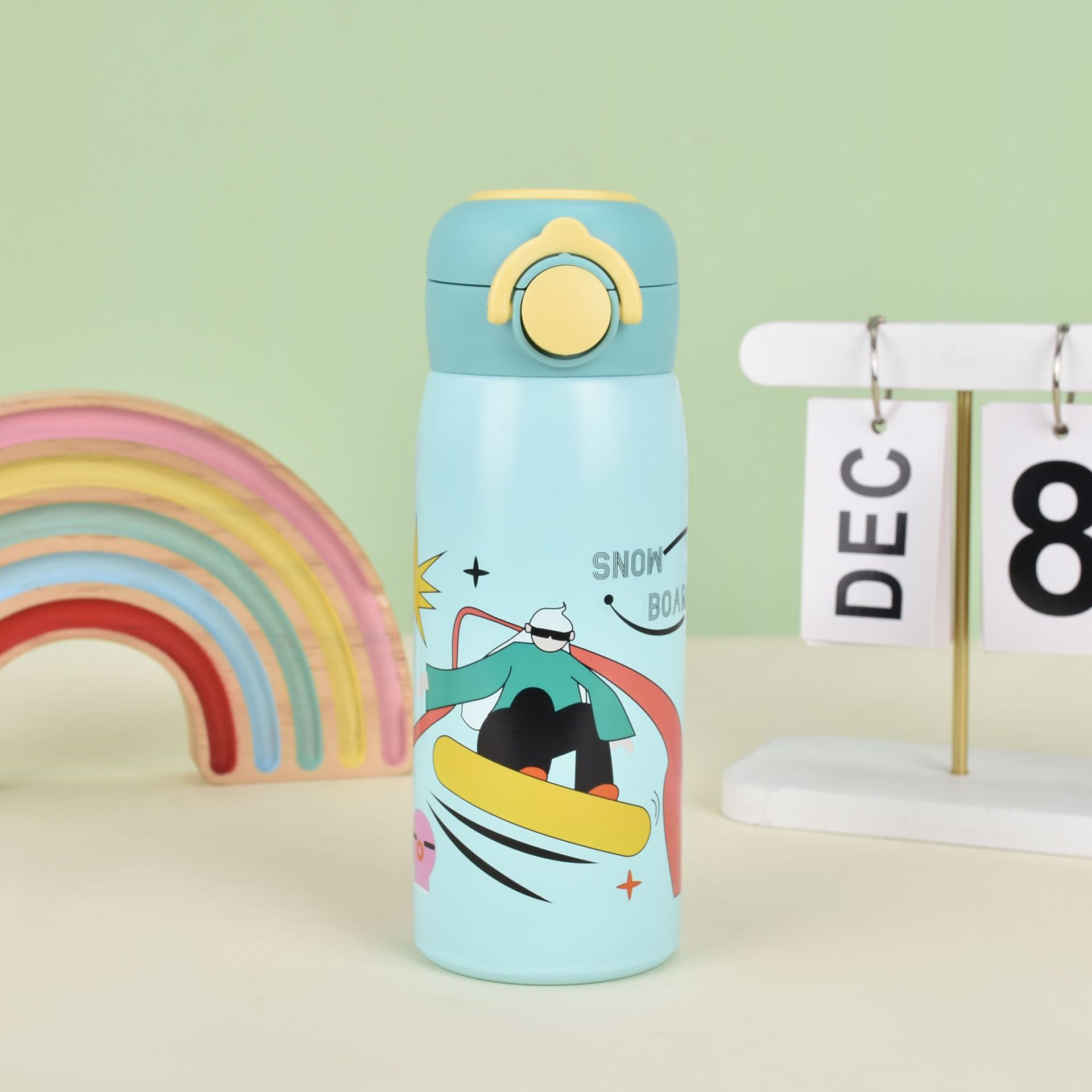 

Новая симпатичная мультяшная термокружка из нержавеющей стали, симпатичная студенческая кружка-барашек, портативная с высоким внешним видом, прямая кружка для питья 400ml