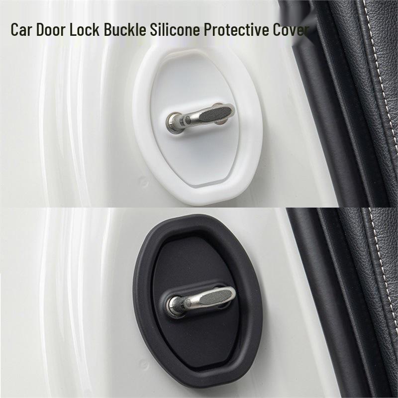 Universal Silicone Car Door Lock Cover - Anti-rust, Silent, Interior Accessory