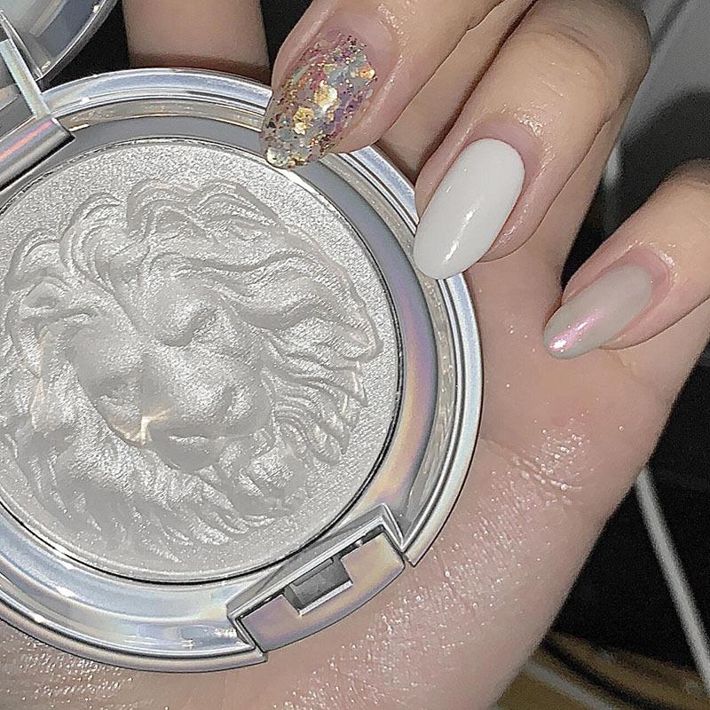 Dikalu Moonlight White Highlighter Palette Shimmer Diamond High-Gloss Brighten Contour Natural Long-Lasting Face Makeup Cosmetic