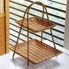 Rattan Imitation Fruit Storage Tray Square Dried Fruit Tray New Chinese Style Snack Rack  Desserts