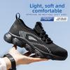 construction summer safety shoes for men lightweight Breathable mesh work shoes anti-slip anti-puncture steel toe work sneakers