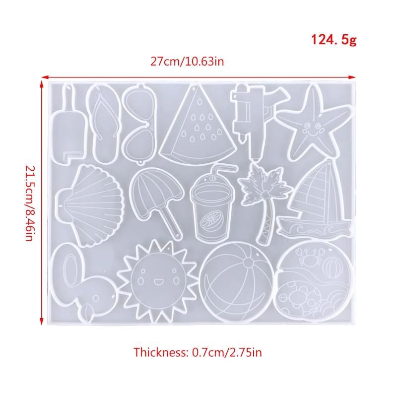 DIY Keychain Pendant Silicone Mold Crystal Epoxy Resin Casting Mould Keychain Pendants Jewelry Making Mold Accessories