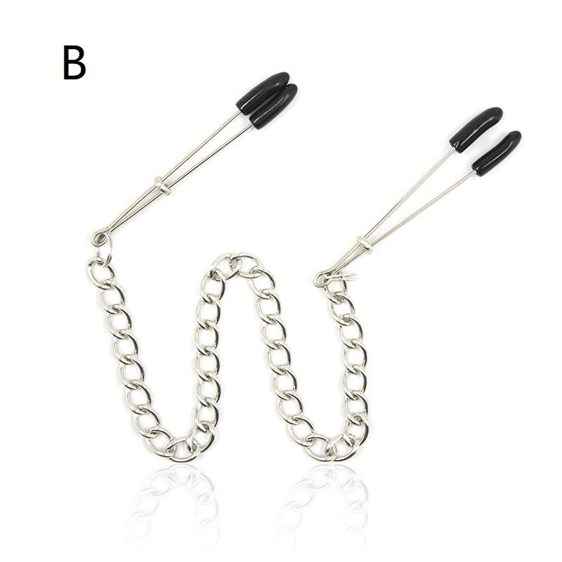 3 Style Metal Nipple Clamps With Chain Bondage Slave Nipple Labia Clitoris Stimulator Sex Toys For Women Sexy Toys