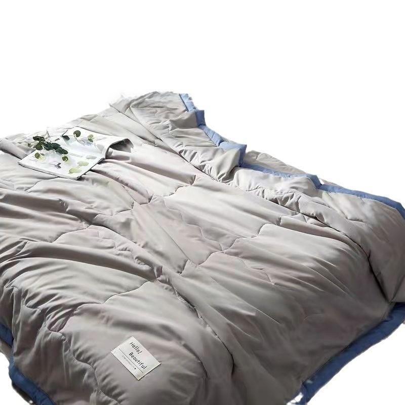 Summer Color Solid Blanket With Soft Filling For Kids And Student Dormitory