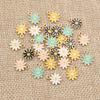 20Pcs 5Color 10x13MM Alloy Metal Drop Oil Colorblock Daisies Charm Flower Plant Pendant For DIY Bracelet Necklace Jewelry Making