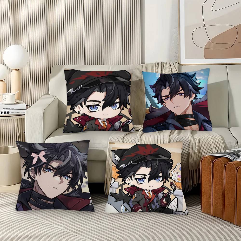 Kawaii Wriothesley Pillow Case Fashion Square Pillowcase Bedroom Sofa Room Ins Decoration Leisure