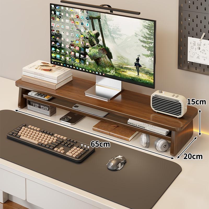 Adjustable Monitor & Laptop Desk Stand with Storage