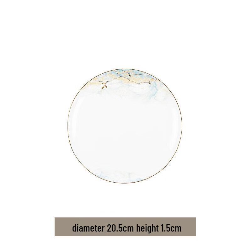 ZISIZ Gold Rim Glass Dinnerware Set