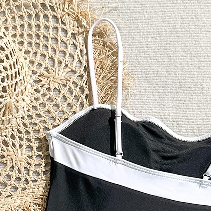 Patchwork Color Swimuit One Piece Women Slim Surfing Sport Swimwear Female Bathers Bathing Swimming Swim Suit Beachwear