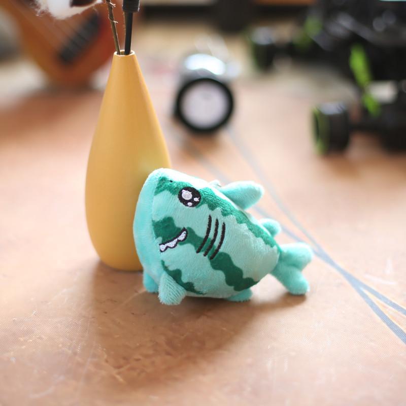 Charming Pink Shark Plush Toy Soft And Tiny Keychain For Bags And Keys