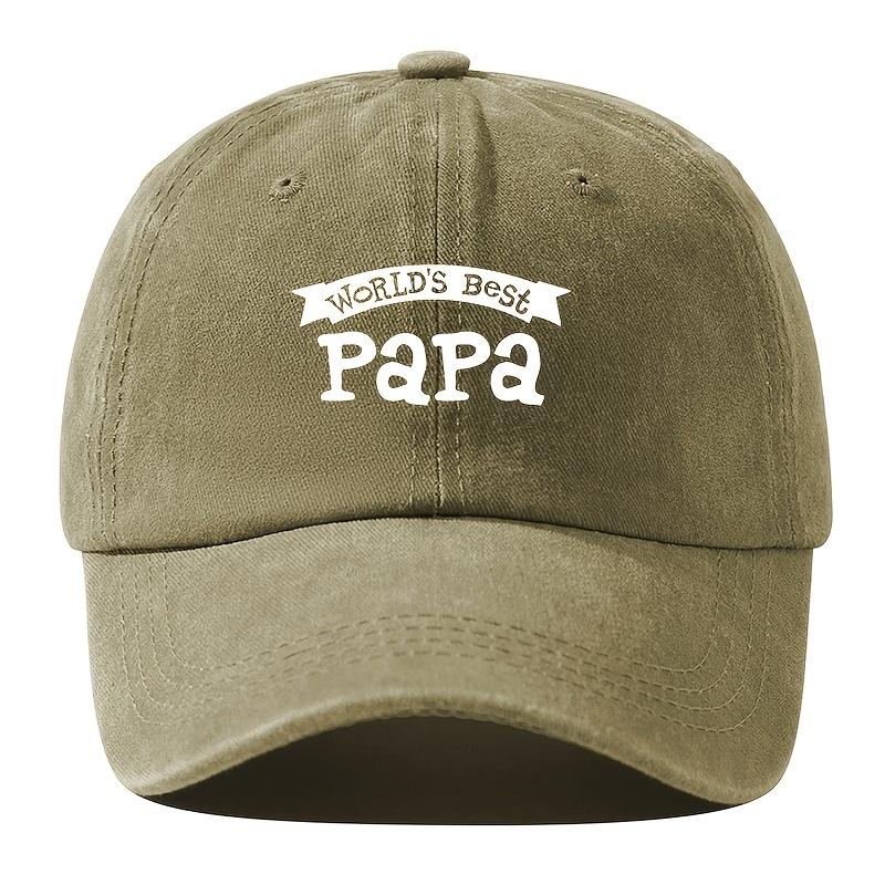 Adjustable WorldS Best PapaBaseball Cap  Vintage StyleHipHop Dad Hat with Curved BrimOutdoor Fishing  Hiking Trucker Hat