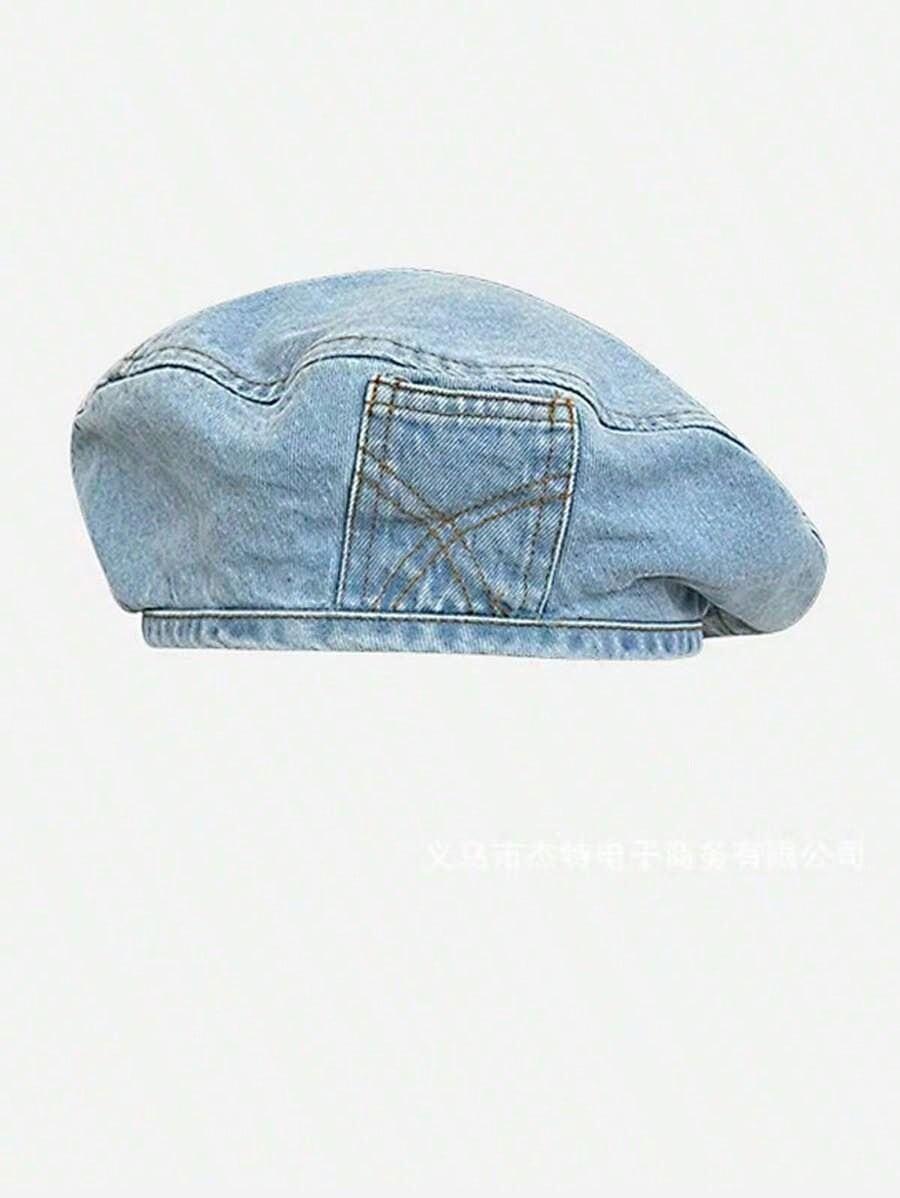 

1pc Versatile Vintage Solid Color Beret Hat, Casual Fashion Suitable For Women Outdoor Matching