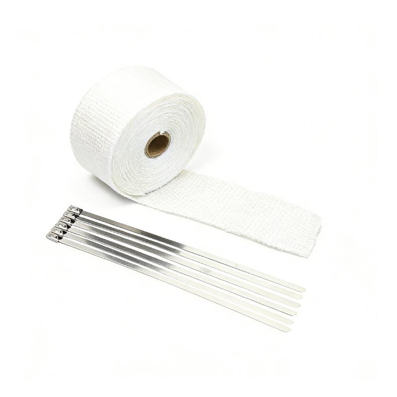 5M Термолента для выхлопной системы мотоцикла, обертка для выпускного коллектора, изоляционный хлопок для коллектора, детали для защиты от высоких температур белый