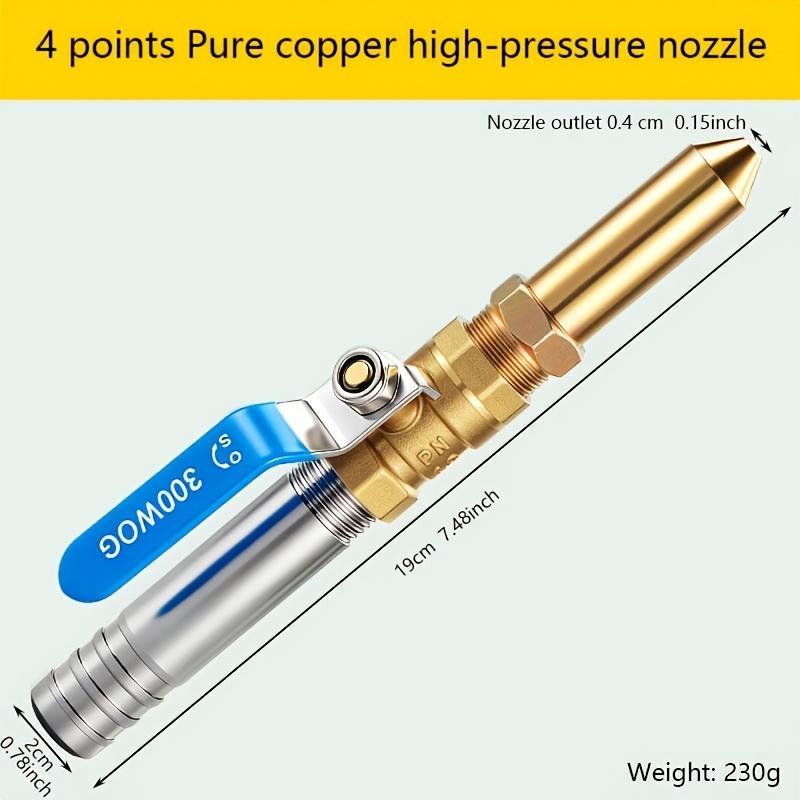 Multi functional high-pressure brass water gun nozzle direct spray high-pressure water for car washing and watering