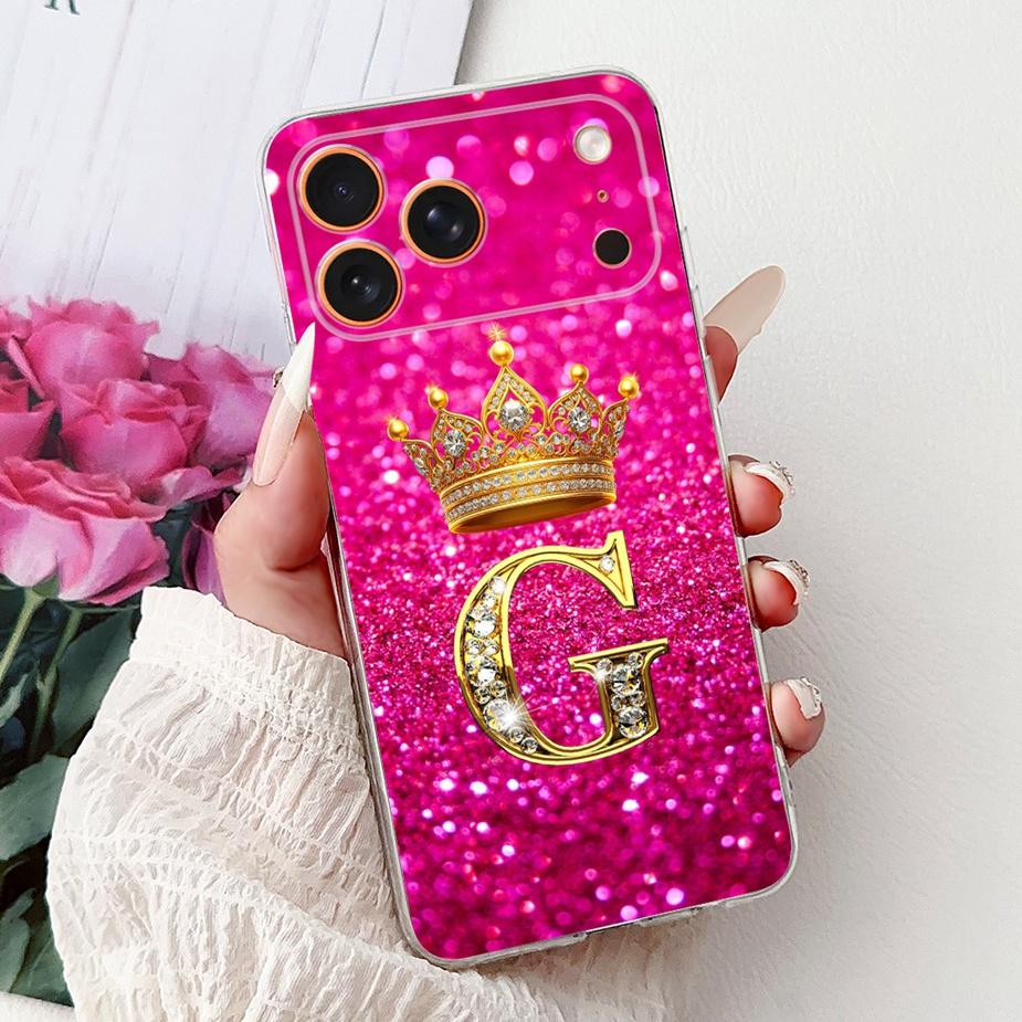 For Apple iPhone 17 Pro Max Case New Crown Letters Cover Soft Slim Phone Case For iPhone 17 Air iPhone17 Pro Max Back Cover Bags