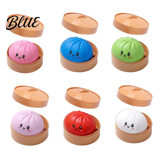 Langsam aufgehendes Brötchen Spielzeug Stressabbau Gedämpft mit Dampfgarer Simulation Gefüllt Chinesisches Fidget Quetsch Sensorisch Weich TPR