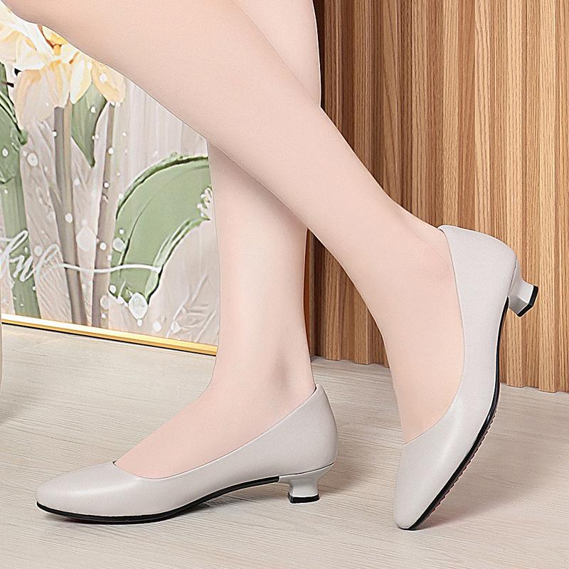 women's shoes are not tired of standing for a long time, tooling shoes women's leather shoes interview career work shoes single shoes women