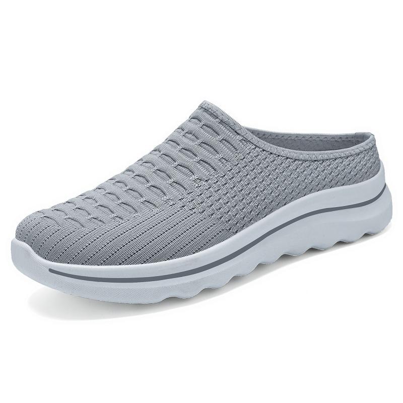 Women's shoes summer new one-pedal slippers outer wear fly-woven breathable bag head half drag soft sole light casual shoes wholesale