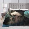 Kiss Heated Rivalry Fleece Throw Blankets Hollanov Blanket for Bed Bedroom Lightweight Bedding Throws