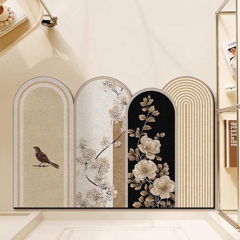 

Бытовой проволочный коврик с грязеотталкивающим покрытием для крыльца, утолщенный износостойкий коврик для двери, ленивый, несмываемый коврик для двери 40 * 60Cm Silk Circle