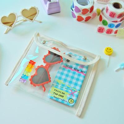 Quadratische PVC-Tasche, transparent