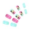 24 Pcs Gradient Artificial Nail Short Square Full Cover False Nail Glossy Stick On Nail Coconut Tree Press On Nail
