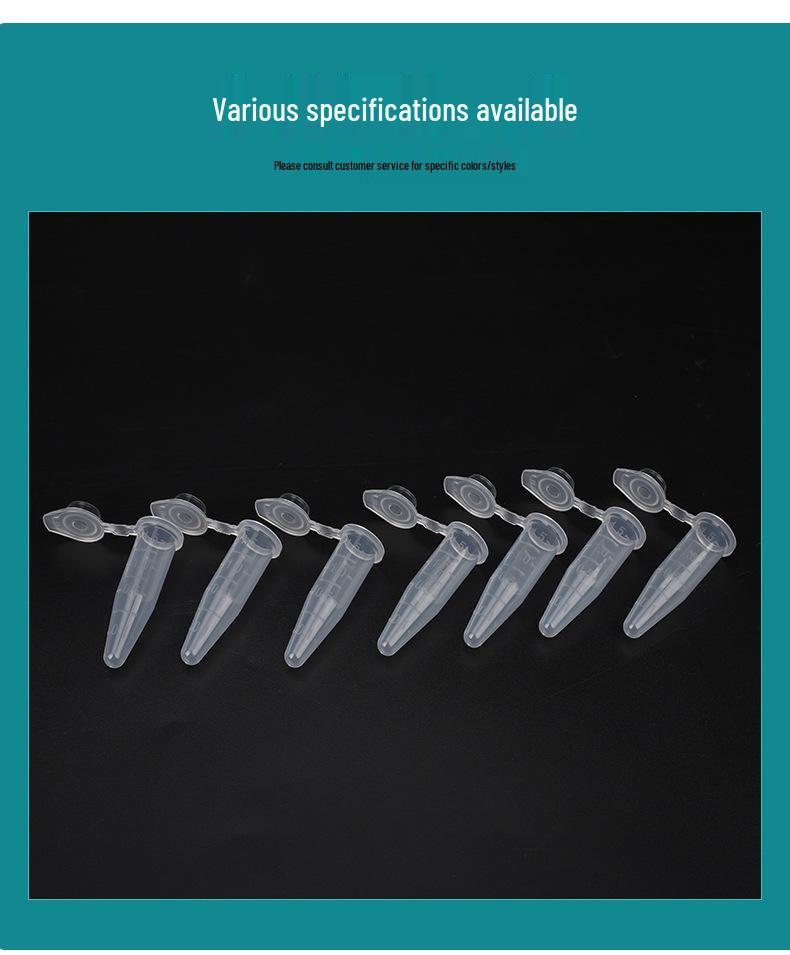 1.5ml Transparent Conical Centrifuge PCR Tubes, 500 Pcs/bag