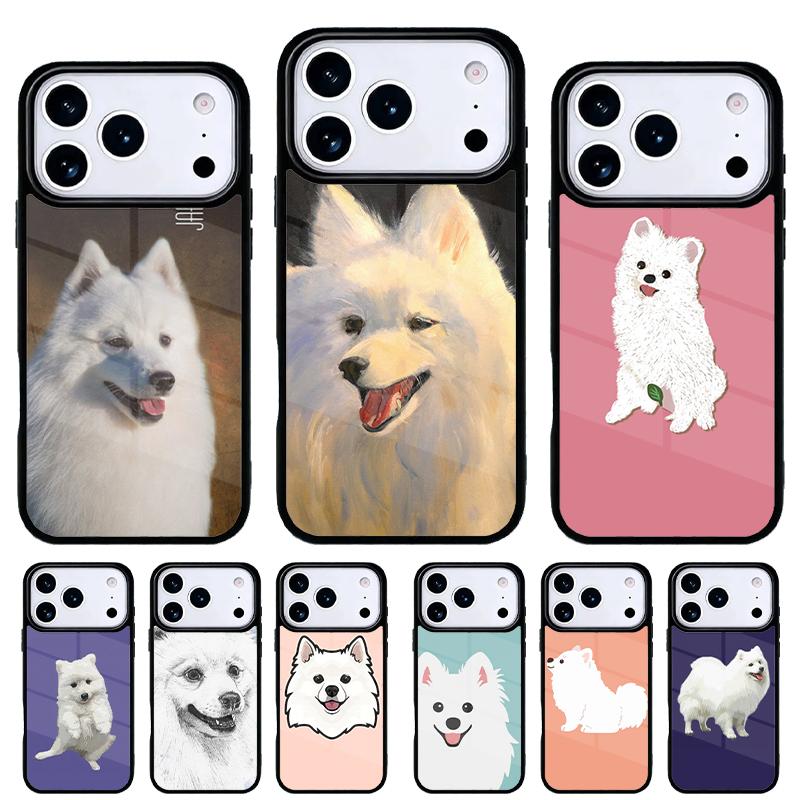 Japanese Spitz Dog Phone Case for iPhone 17 16 15 14 13 Pro Max Back Cover for 12 11 Pro Coque