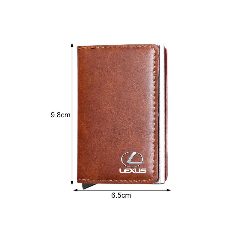 Interior Stickers 1Pcs Leather Car Driver License Credit ID Card Holder Case Wallet For Lexus ES RX NX LS UX LM LX GX LC RZ IS C MZ4