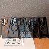 KEYSION Transparent Magnetic Lens Stand Case for Samsung Galaxy S25 S26 Ultra 5G S26+ Color Blocking Shockproof Phone Back Cover