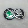 Personalized Metal Wheel Hub Cap Sticker for Skoda - Decorative 56mm/65mm