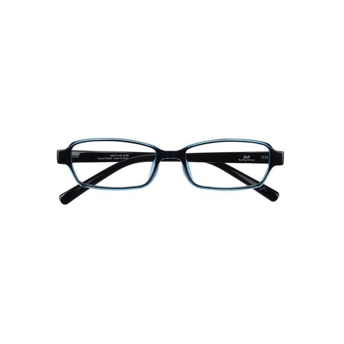 [Zoff] +1.50 Square Lightweight Reading Glasses (Blue)