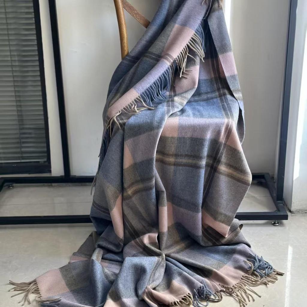 Gezellige Wol Ruit Sjaal