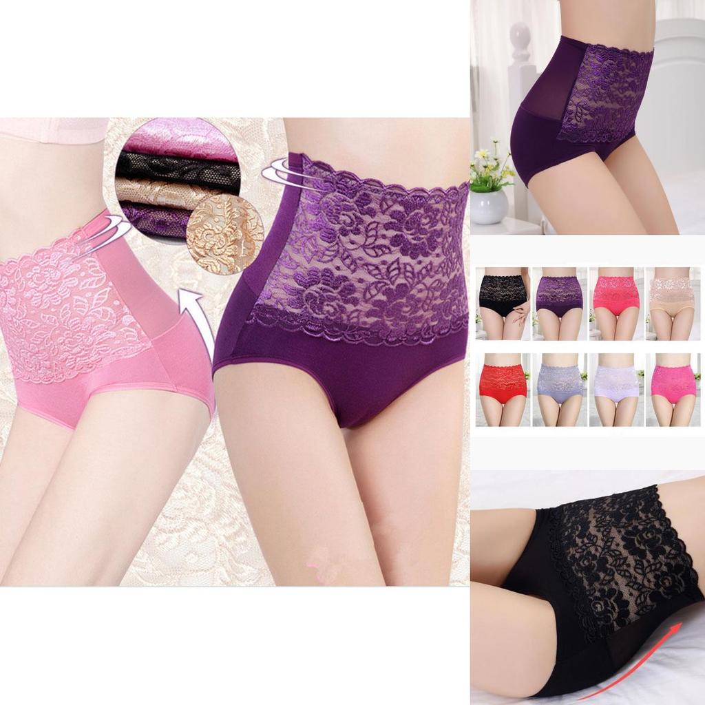 Luxurious Women Lace High Waist Seamless Underwear Panties For Ultimate Comfort L-2xl