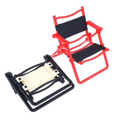 1:6 Miniaturowy Kolorowy Model Krzesła Składanego do Domku dla Lalek, Akcesoria Meblowe do Domku dla Lalek