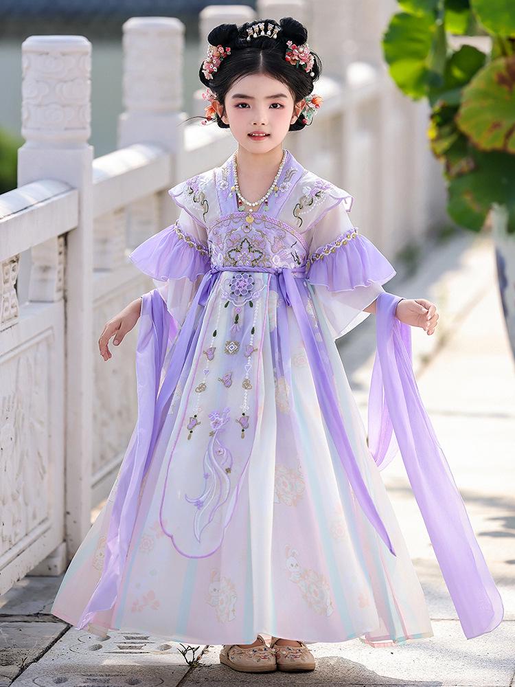 Sommer 2026 Hanfu Kinder Prinzessinnenkleid - Antiker Stil Fee Tang Anzug Rock