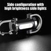Mini Flashlight Keychain USB Rechargeable Pocket Light with COB Work Area Light for Camping Hiking Dog Walking Emergency Repair Key Ring
