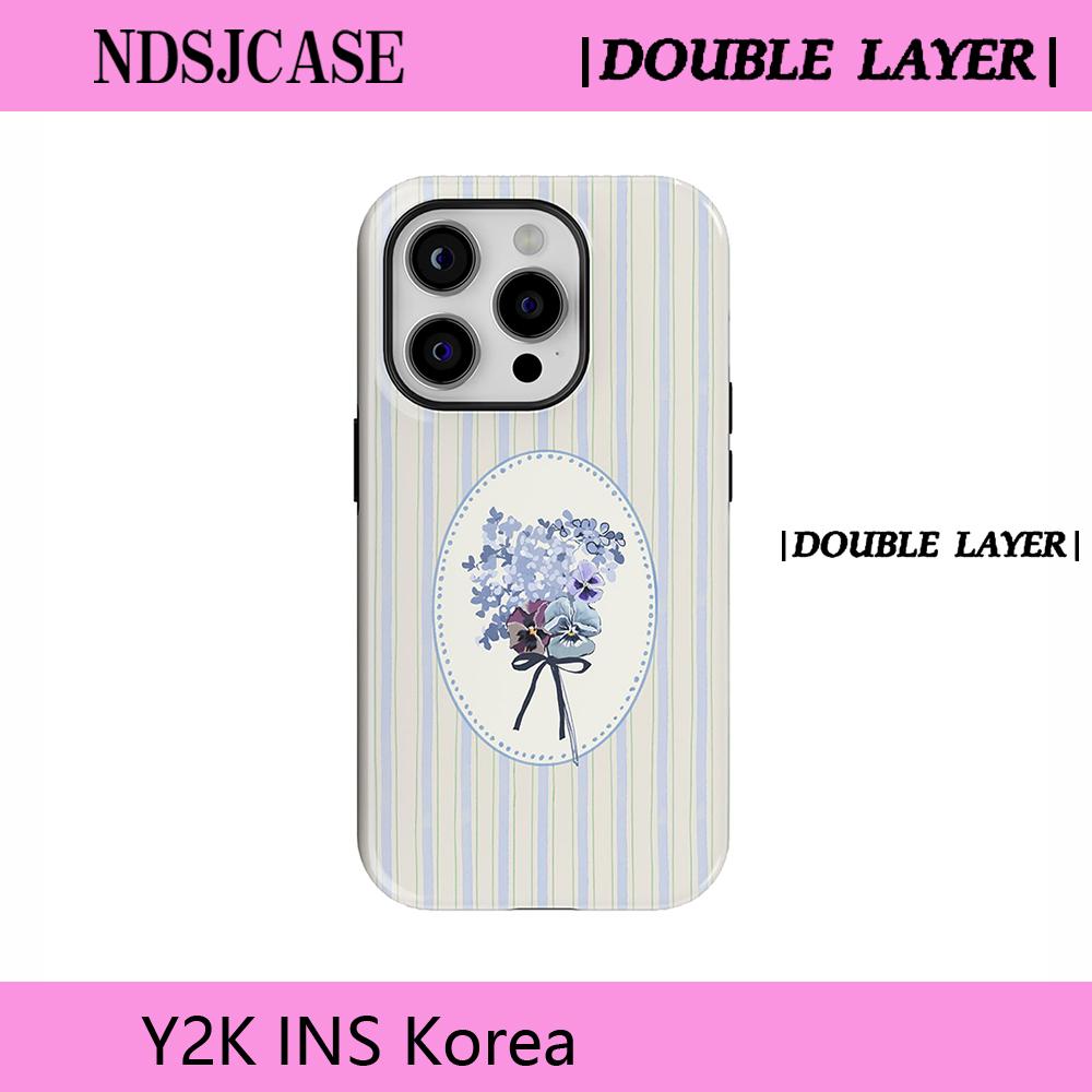 

Phone Case for iPhone 17 16e 16 15 14 13 12 11 Air Pro Max Plus Magnetic Double-layer Back Cover Luxury Clmj SWAG Violet Garland iPhone 12 Pro