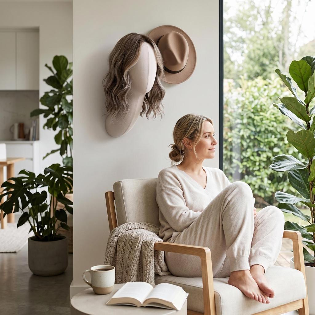 Tête de Mannequin avec Long Cou Broche Murale Prête Support Léger pour Modélistes, Magasin
