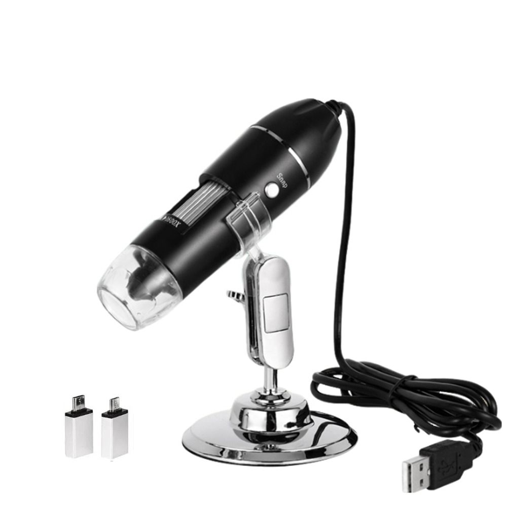 1600X/1000X/500X USB Digital Microscope 3 In 1 LED Magnifier Microscopes  Windows