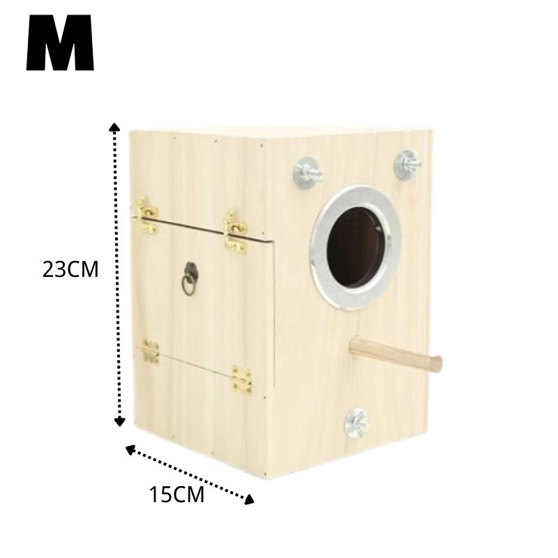 Transparent Wooden Bird House Nest for Parrots Parakeets Cockatiels Breeding Box Cage Accessories  Home Balcony Decoration Easy