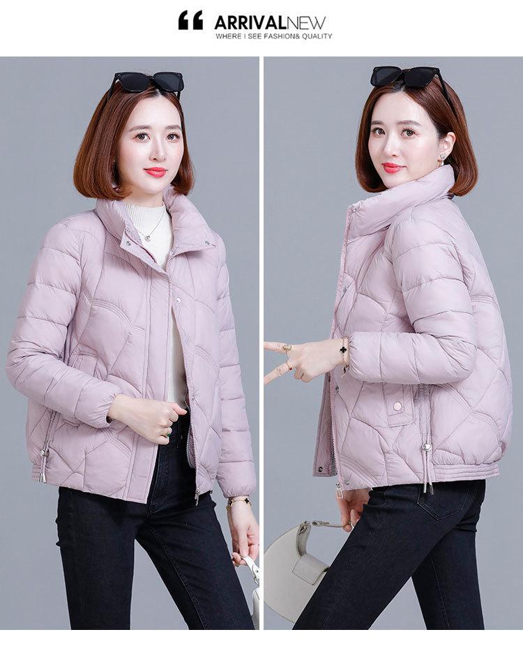 Women's 2025 Short Style Thickened Cotton Jacket - Korean Fashion, Stand Collar, Slimming, Warm, & Versatile