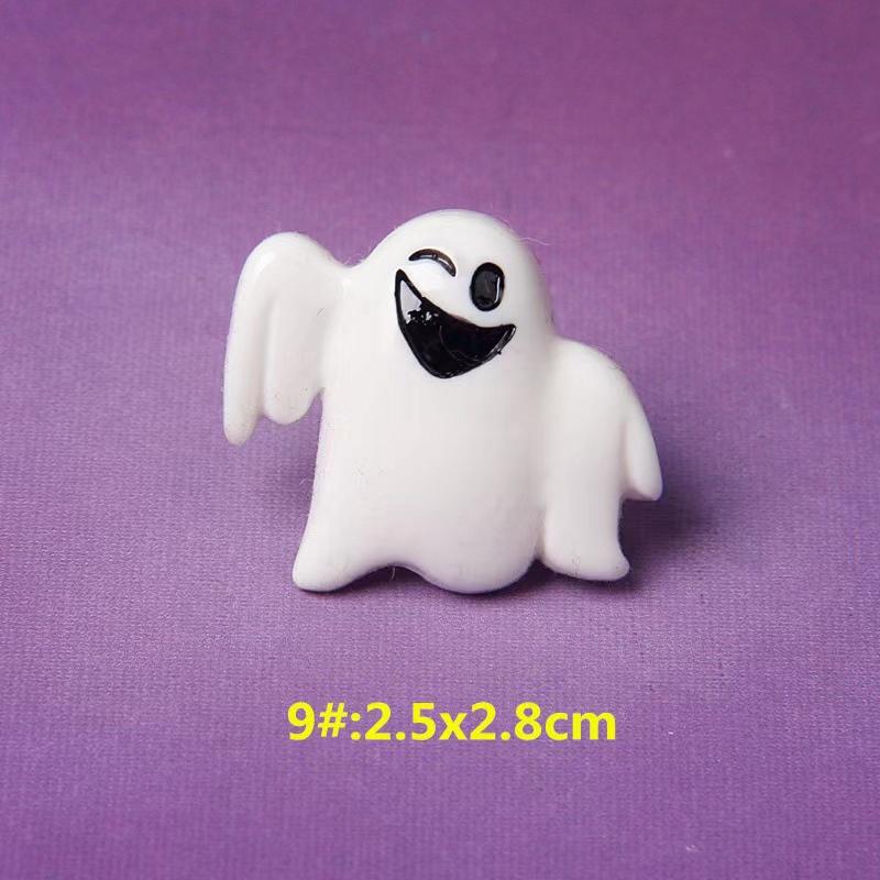 

10Pcs New Cute Resin Mini Halloween Spooky Bat Series Flat Back Manicure Parts Embellishments For Hair Bows Accessories