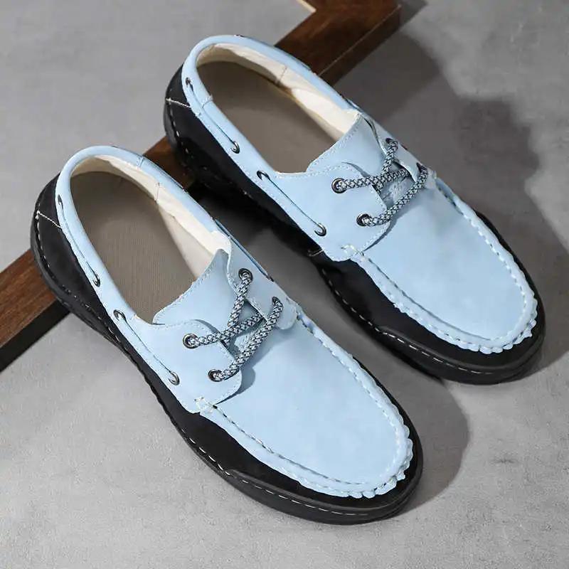 Natural Leather Moccassin For Men Designer Sneakers Men Luxury Men's Spring-autumn Shoes Sport Sepatu Tenisky Shows