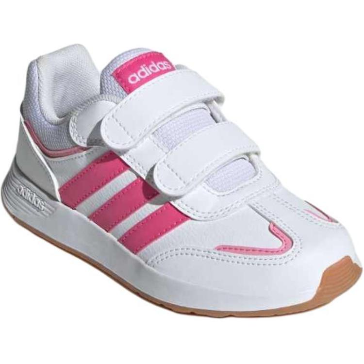 Adidas Tensaurs Switch Cf Soft Comfortable Durable Low Top Casual Shoes Kids Casual Shoes White Pulse-Magenta Blessing-Pink JI1052
