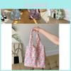 Trendy Floral Canvas Tote Bag Spacious Summer Ins Shopping Bag Street Style